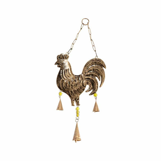 Hanging Chime w Rooster 40cm