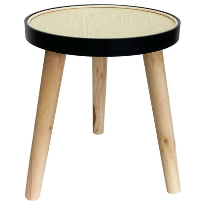 Round Rattan top 3 Legged Potplant Stand / Side Table 34cm - Image 3
