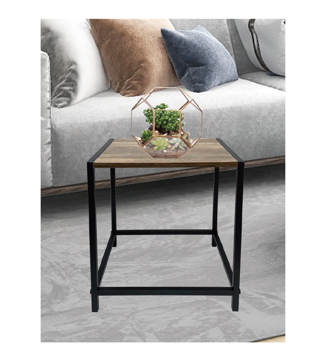 Walnut finish Potplant Stand / Small Side Table 37cm - Image 5