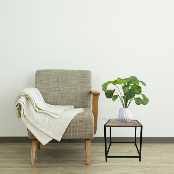 Walnut finish Potplant Stand / Small Side Table 37cm - Image 2