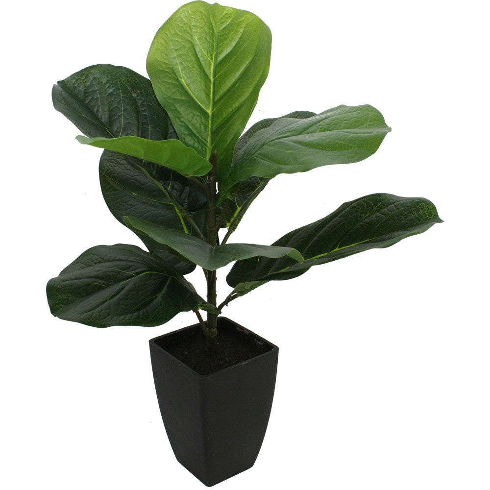 Potted Artificial Faux Baby Fiddle Leaf Fig Plant 46cm - Image 2