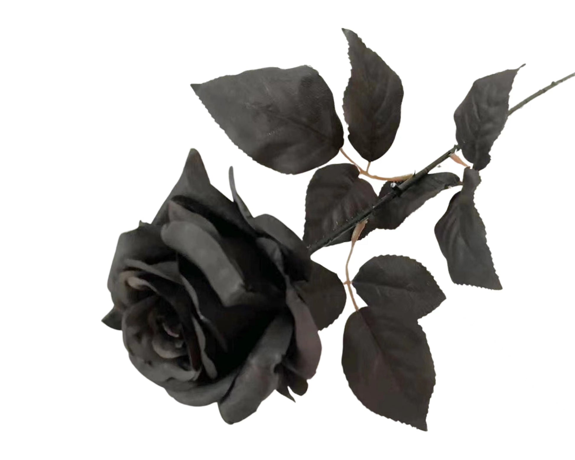 bulk 24 Articial Single Stem Rose Black 65cm