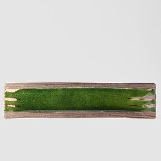 Platter Rectangular 52cm Earth Bright Green Glaze - Image 3