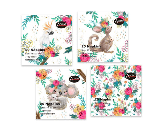 bulk 960 Koala & Friends Napkin 2ply Assort