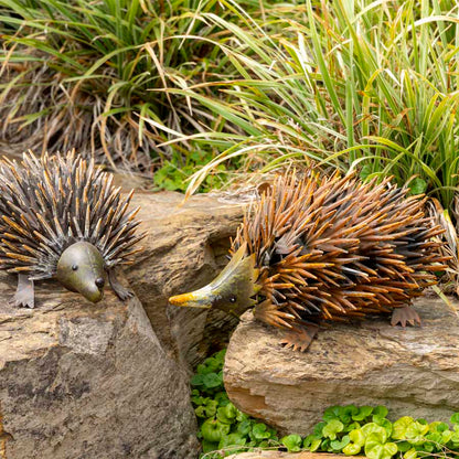 Rust Hedgehog Garden Ornament 36x22cm - Image 2