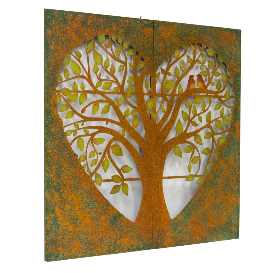 Laser cut Heart 2 Piece Tree of Life Wall Art 94x90cm - Image 3