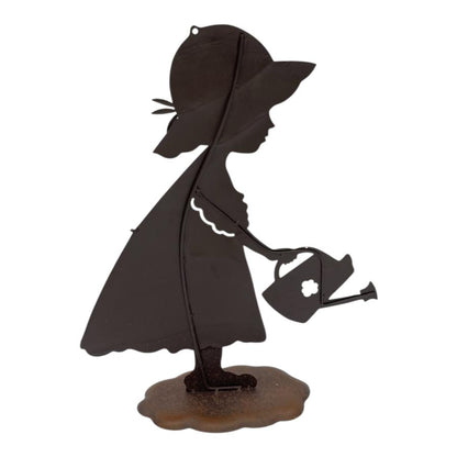 Colourful Girl w Watering Can Garden Statue 39cm - Image 3