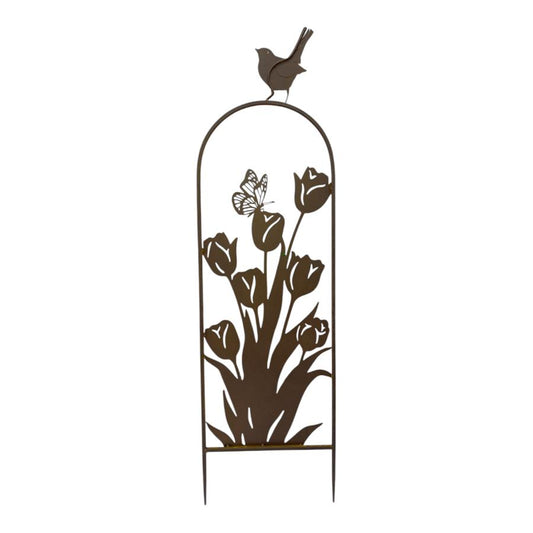 Arched Garden Stake w Coloured Flowers 94cm - Image 2
