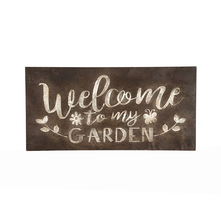 Welcome to My Garden Rust Wall Sign 61cm