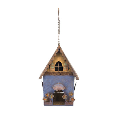 Rusty Hanging Blue Birdhouse 20x50cm