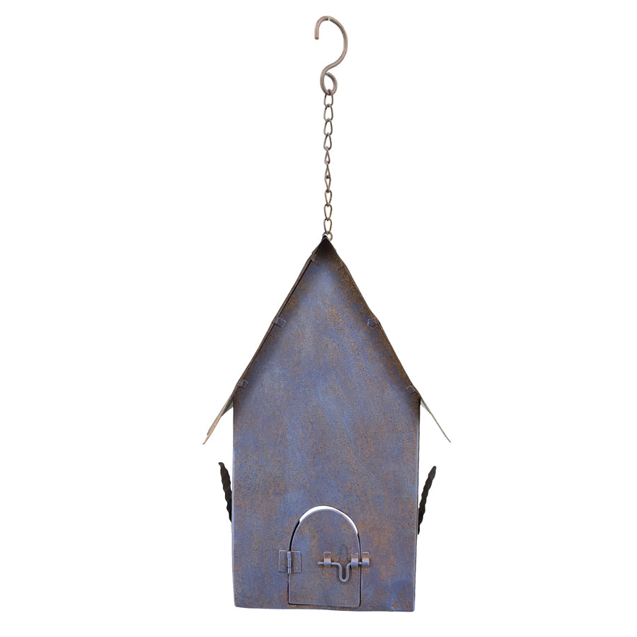 Rusty Hanging Blue Birdhouse 20x50cm - Image 4