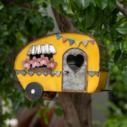 Colourful Caravan Hanging Birdhouse 30cm - Image 5