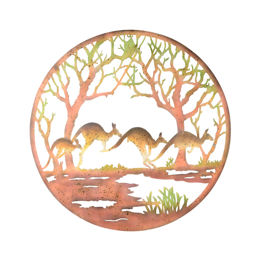 Laser cut Kangaroos Wall art 99cm