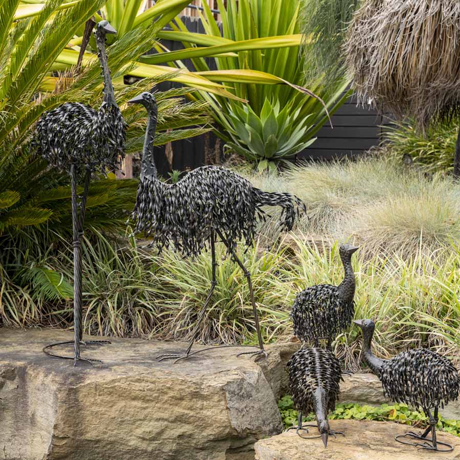 Set 3 Emu Chicks Garden Statues Assorted 28x46cm - Image 5