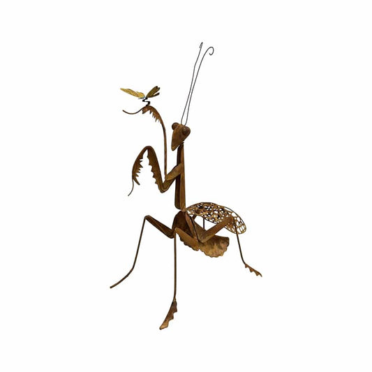 Lucky Praying Mantis W Butterfly Garden Ornament 50x58cm