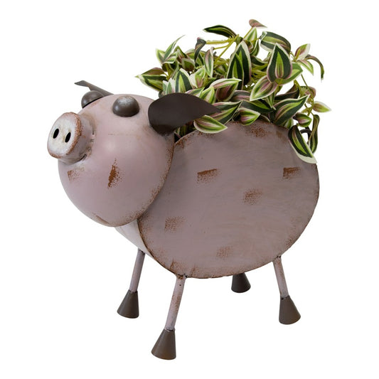 Glamour Pig Metal Planter 34cm