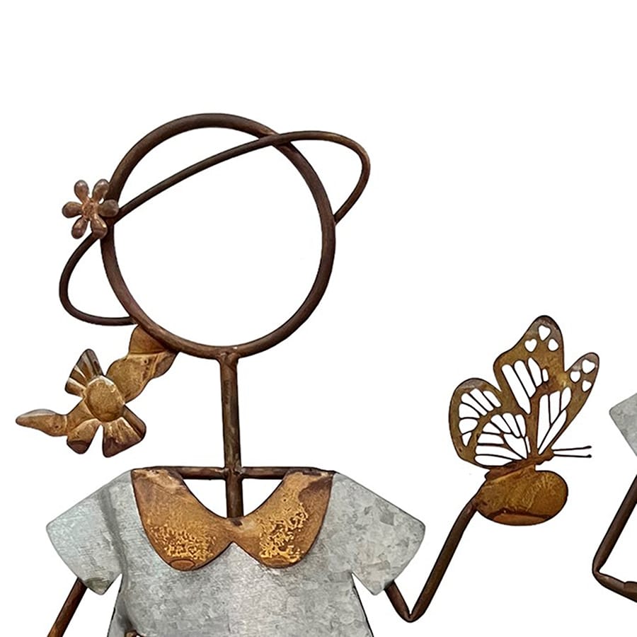 Set 2 Farm Kids - Girl W Pot Planter Assorted 30x80cm - Image 3