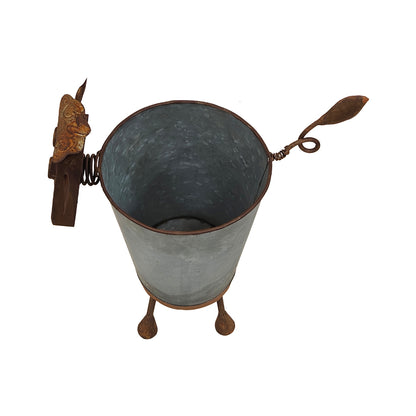 Rusty Sheep Planter W Galv Pot 31x34cm - Image 3