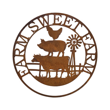 Farm Sweet Farm Laser Cut Wall Art 60cm