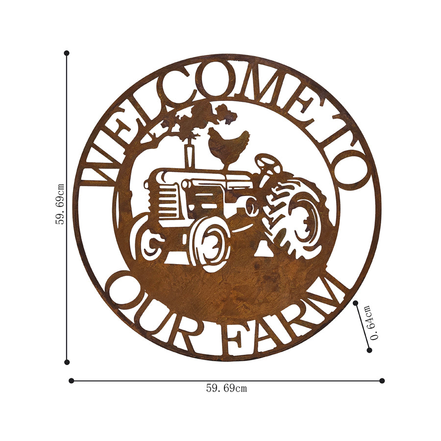Welcome To Our Farm Laser Cut Wall Art 60cm - Image 5