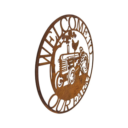 Welcome To Our Farm Laser Cut Wall Art 60cm - Image 2