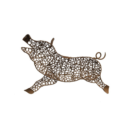 Jolly Pig Metal Wall Art 49cm - Image 3