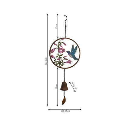 Bird Laser Cut Hanging Bell 65cm - Image 5