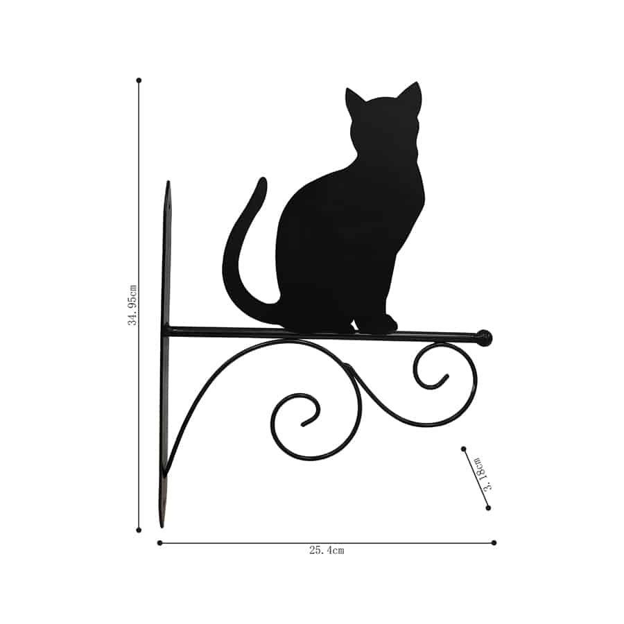Cat Silhouette Wall Hook Bracket 35cm - Image 5