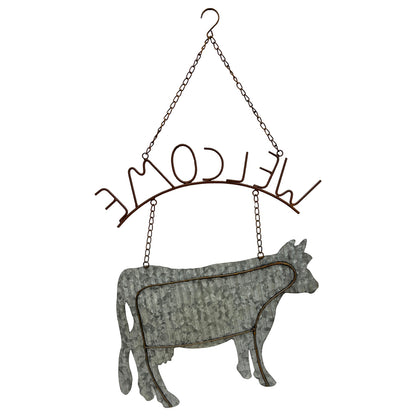 Laser cut Corrugated Cow Welcome Sign 44x74cm - Image 2
