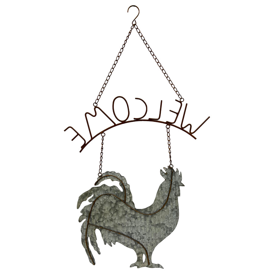 Laser cut Corrugated Rooster Welcome Sign 45x79cm - Image 2