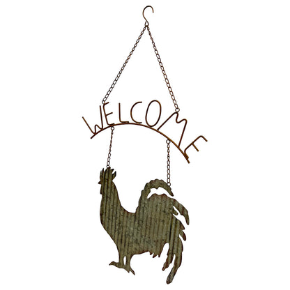 Laser cut Corrugated Rooster Welcome Sign 45x79cm - Image 3