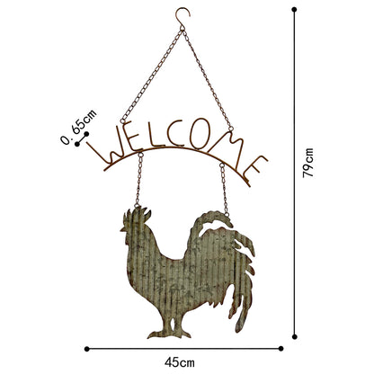 Laser cut Corrugated Rooster Welcome Sign 45x79cm - Image 4