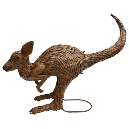 Large Rust Hopping Kangaroo Statue 76.5x60cm