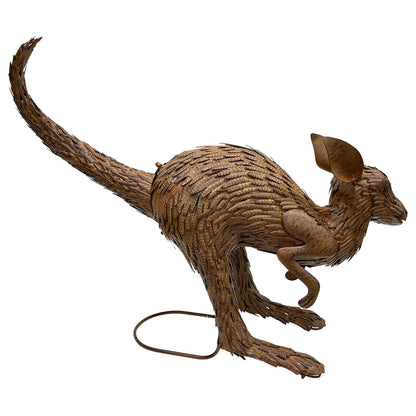 Large Rust Hopping Kangaroo Statue 76.5x60cm - Image 3