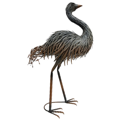 Rust Grey Emu Statue 46x86cm