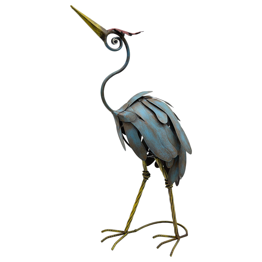 Crane Statue Looking Up 29x54cm - Image 3