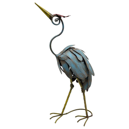 Crane Statue Looking Up 29x54cm - Image 3
