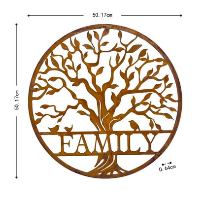 Laser Cut Round Family Tree Of Life Wall Art 50x50cm - Image 4
