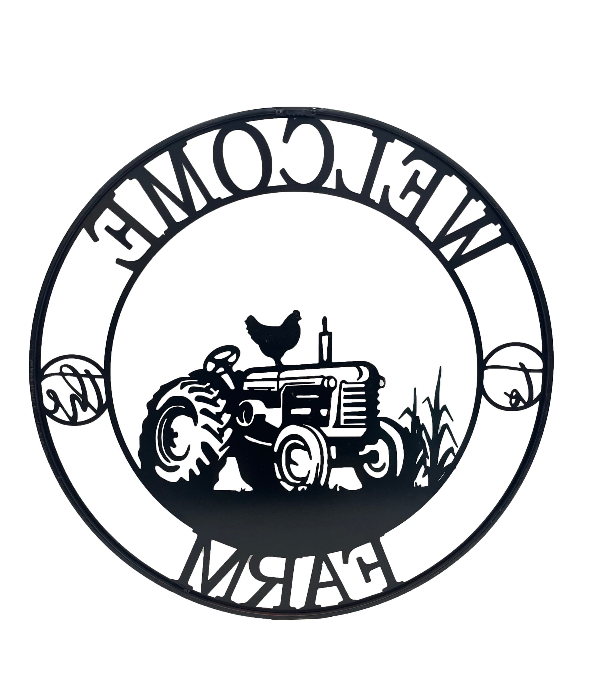 Laser Cut Tractor Welcome Wall Art 60cm - Image 2