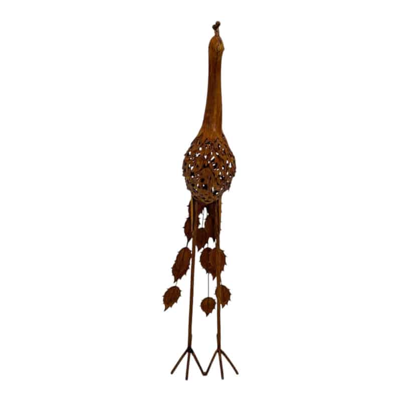 Rust Standing Peacock Garden Statue 60cm - Image 4