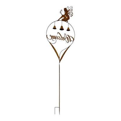 Welcome Garden Stake w Fairy + Bells 87cm - Image 3