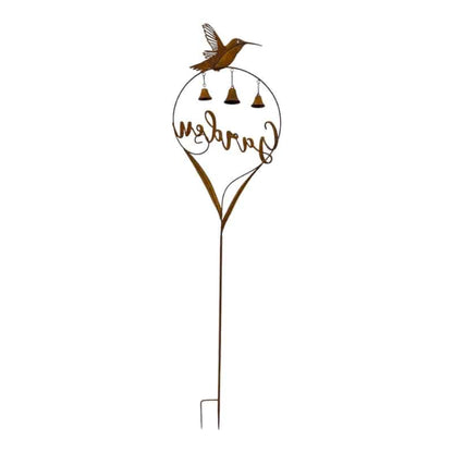Garden' Stake w Hummingbird + Bells 158cm - Image 3