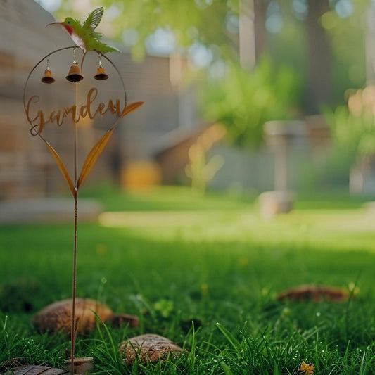 Garden' Stake w Hummingbird + Bells 158cm - Image 2