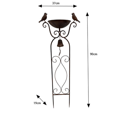 Birdfeeder Stake w Birds & Fleur-De-Lis 90cm - Image 5