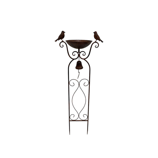 Birdfeeder Stake w Birds & Fleur-De-Lis 90cm
