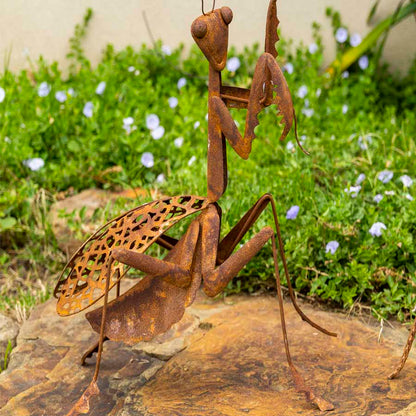 Lucky Praying Mantis W Butterfly Garden Ornament 50x58cm - Image 5