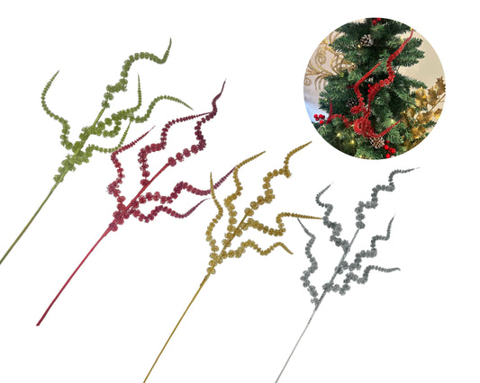 bulk 24 Xmas Twisted Metallic Branch Tree Deco 78cm