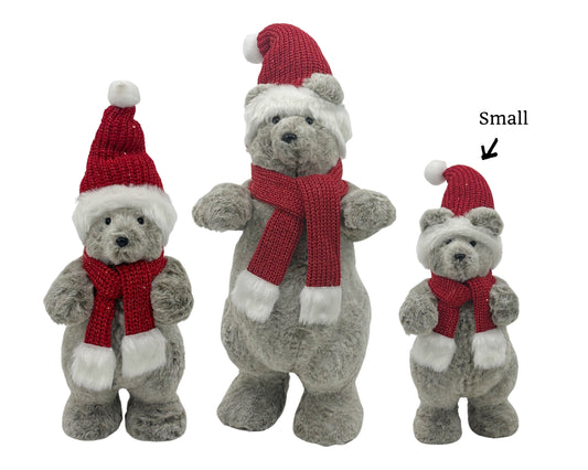 bulk 4 Xmas Randolph Bear w/ Red Hat / Scarf 34cm