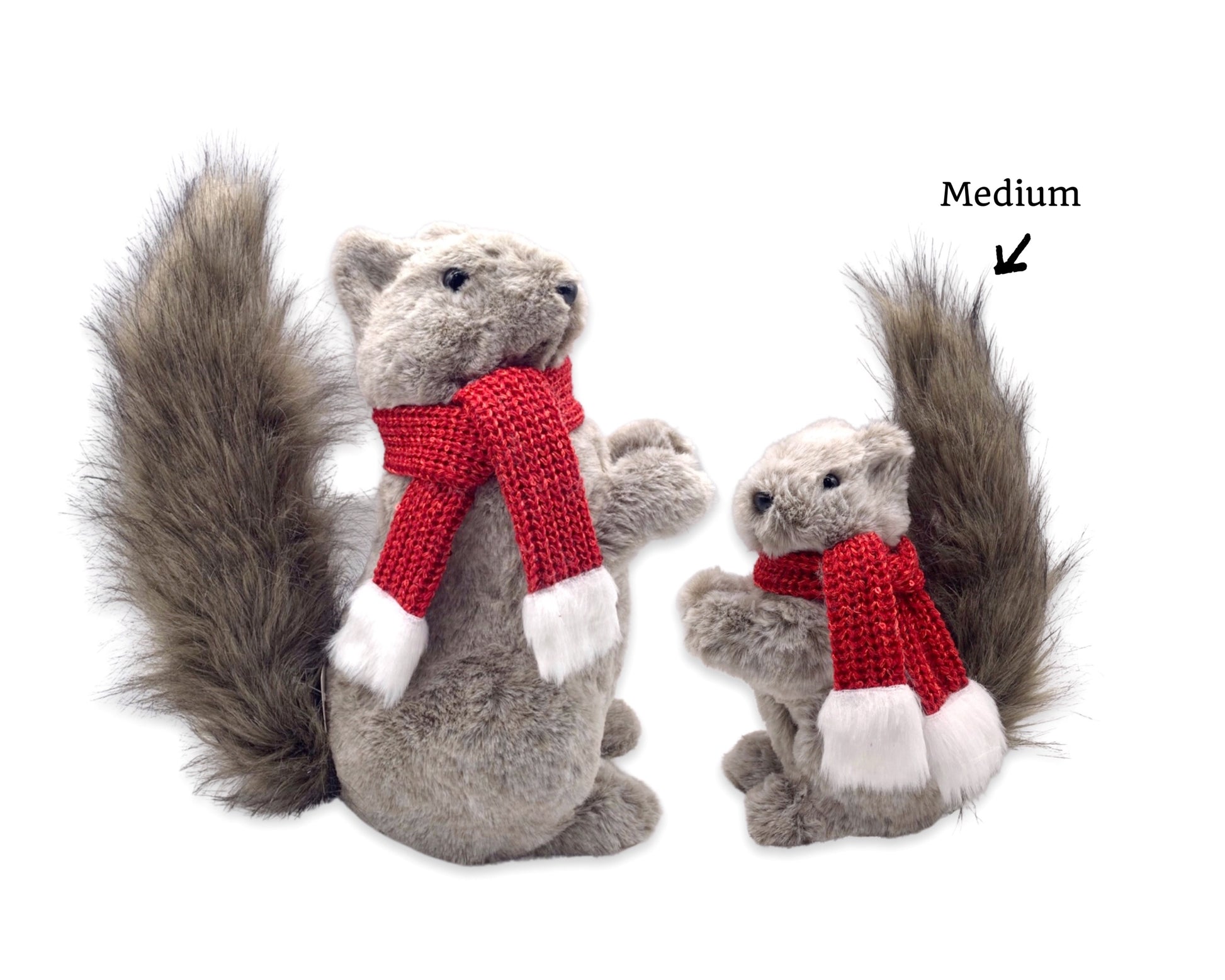bulk 6 Xmas Rodney Squirrel w/ Red Scarf 23cm