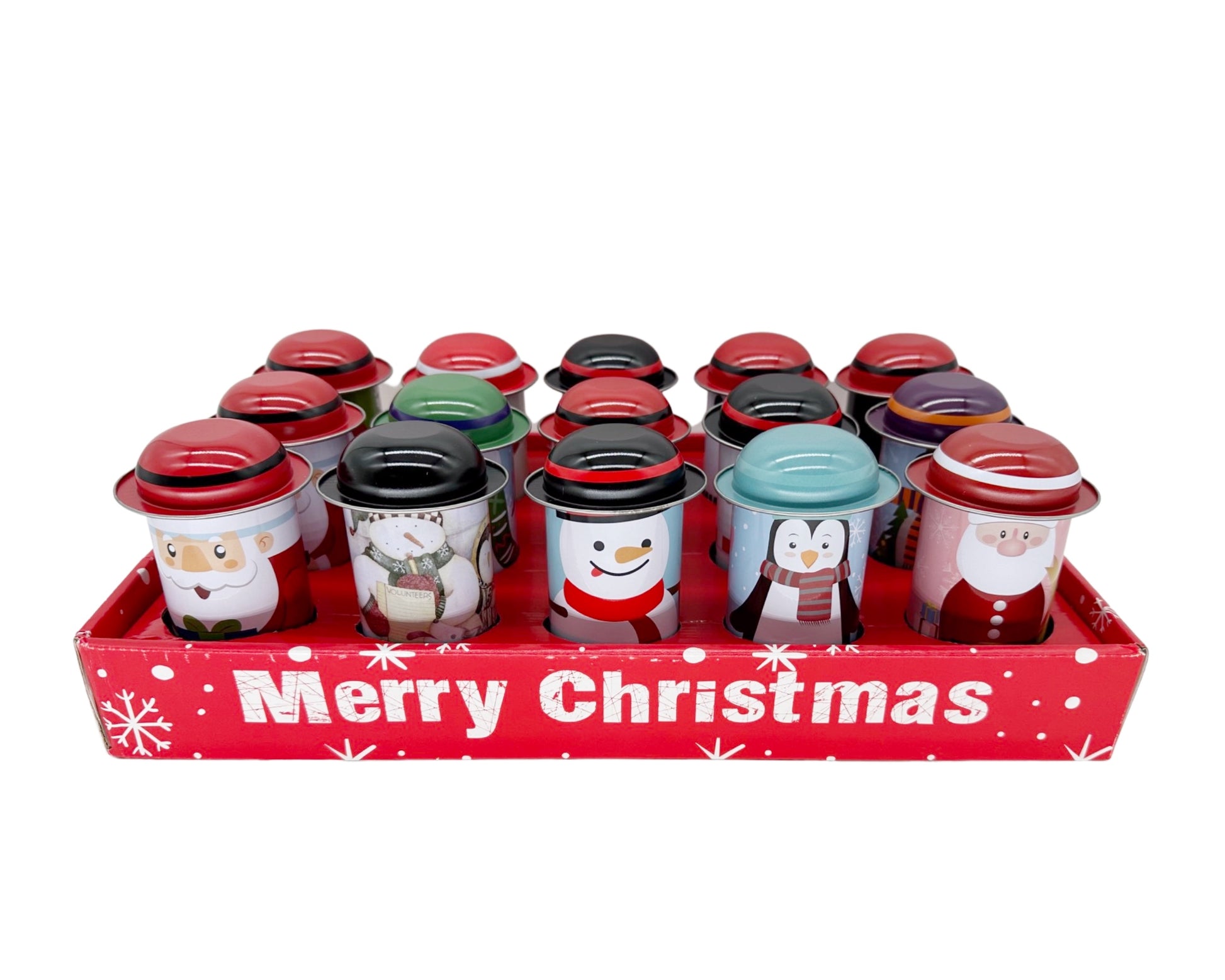 bulk 15 Xmas Tin Hat Shape 13cm
